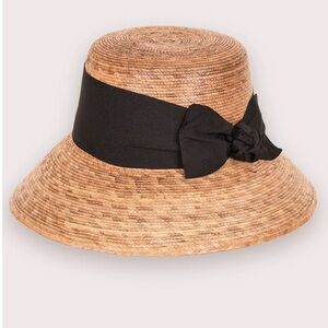 NWT Tula Somerset Black Bow Straw Hat